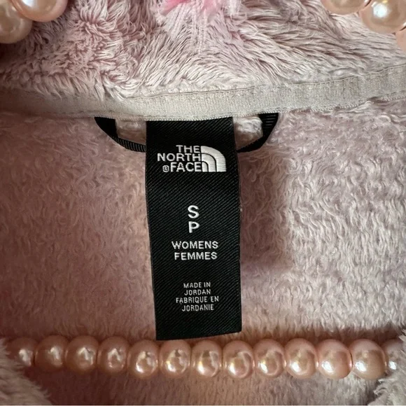 The North Face Osito pale pink teddy bear full zip jacket size Small - Picture 16 of 16